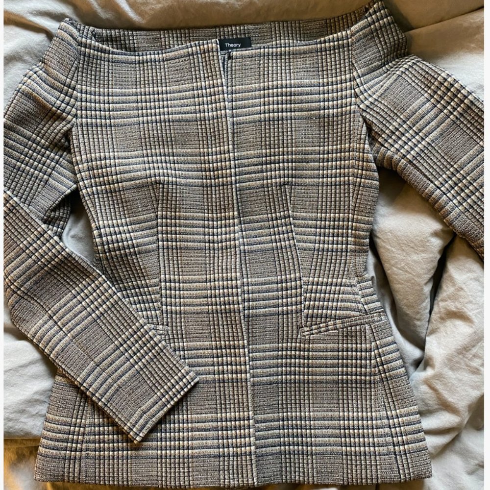 Theory Off Shoulder Jacket - Mehgan Markle Jacket (Size 2; S-M)